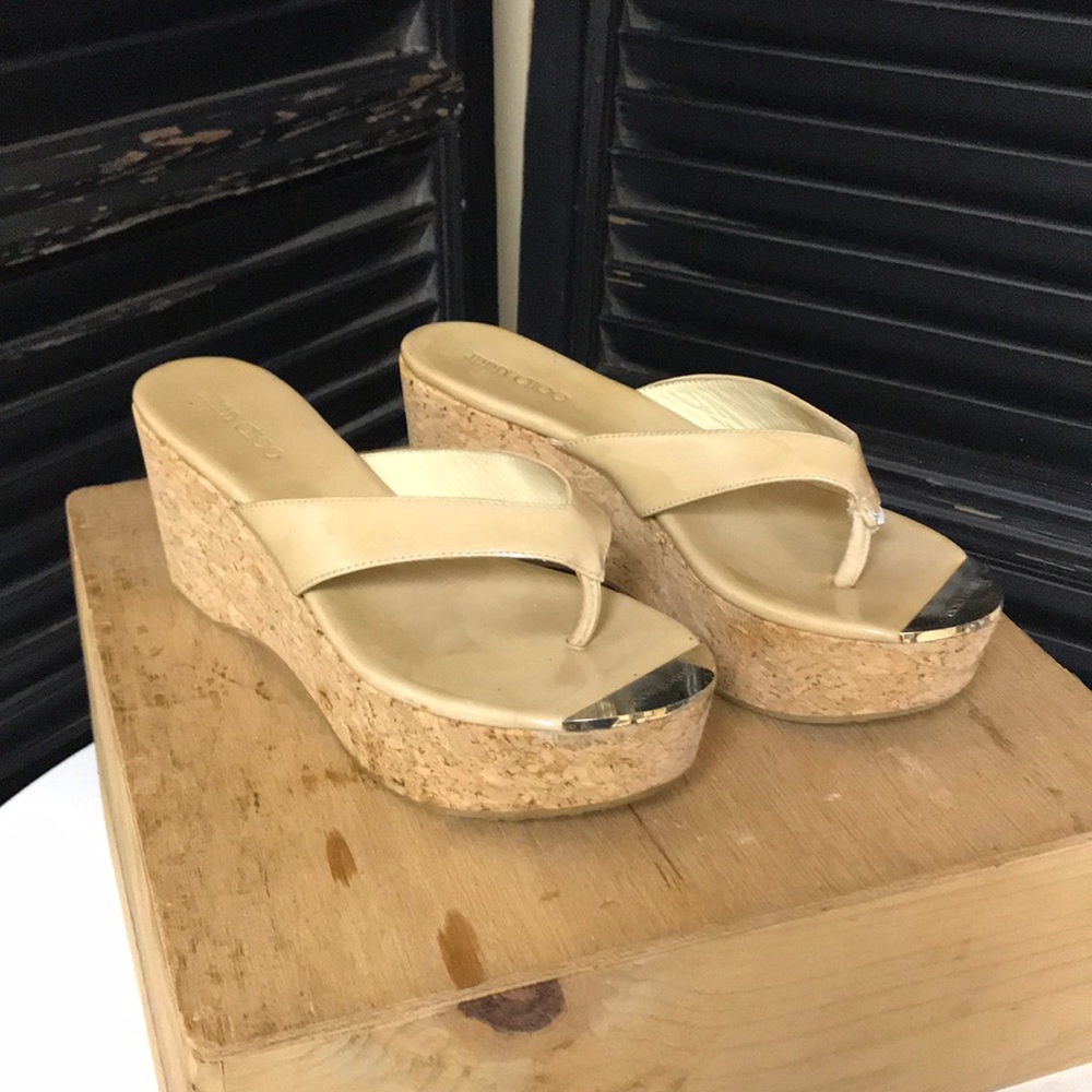 Jimmy Choo Patent Leather platform sandal‎